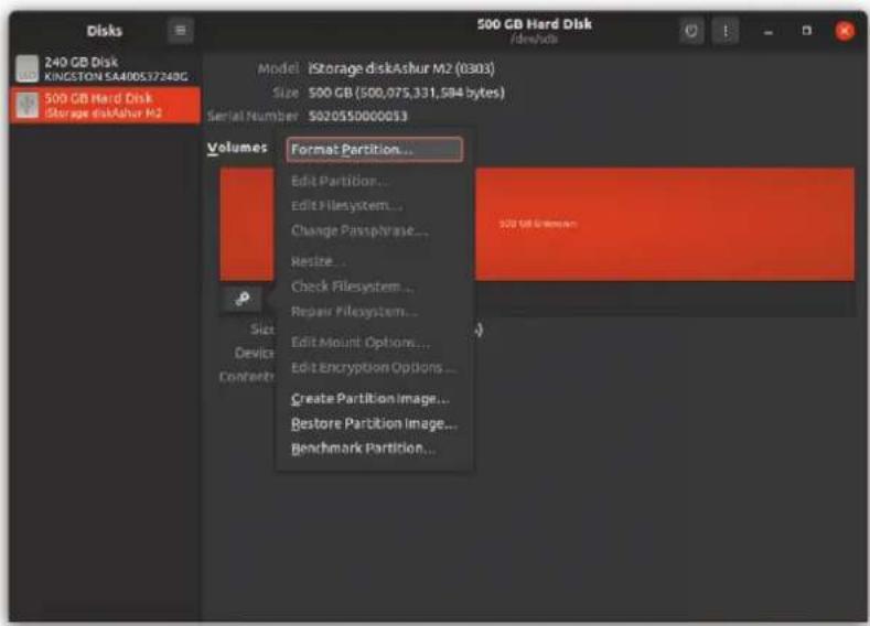 iStorage diskAshur M² - Initialisieren und Formatieren des diskAshur M²für Linux - 2