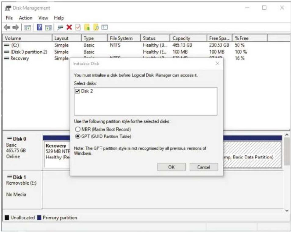 iStorage diskAshur M² - Iniciar y formatear el disco Ashur M² para Windows - 1