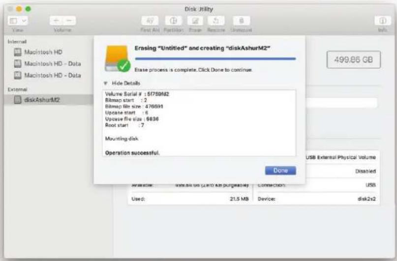 iStorage diskAshur M² - Initialisation et formatage du diskAshur M² sous Mac OS - 4
