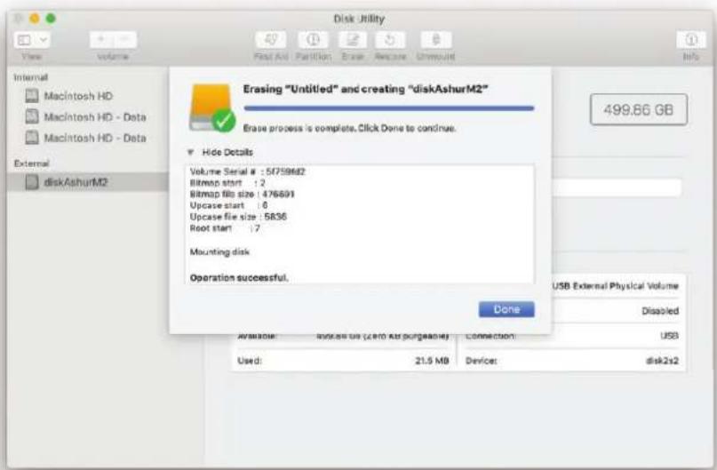 iStorage diskAshur M² - Iniciar y formatear el disco Ashur M² en Mac OS - 4