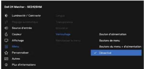 DELL SE2425HM - Accès au menu OSD - 13