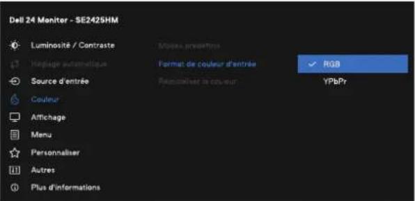 DELL SE2425HM - Accès au menu OSD - 9