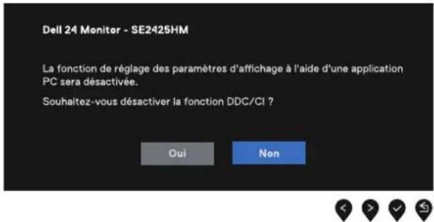 DELL SE2425HM - Messages d'avertissement OSD - 3