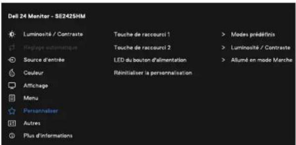 DELL SE2425HM - Accès au menu OSD - 14