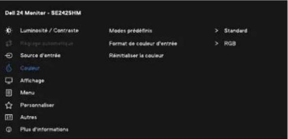 DELL SE2425HM - Accès au menu OSD - 6