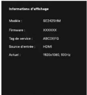 DELL SE2425HM - Accès au menu OSD - 21