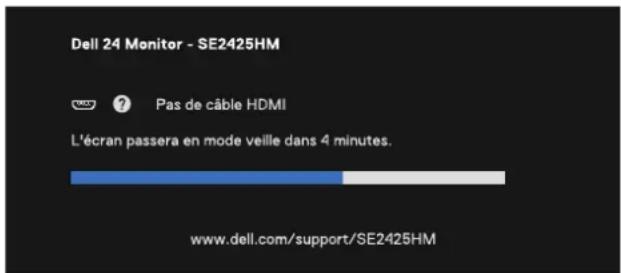 DELL SE2425HM - Messages d'avertissement OSD - 6