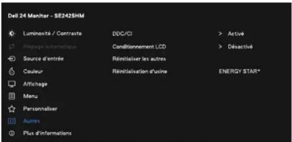 DELL SE2425HM - Accès au menu OSD - 16