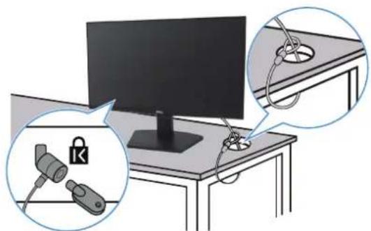 DELL SE2425HM - Sécurisation de votre moniteur avec un verrou Kensington (optionnel) - 1