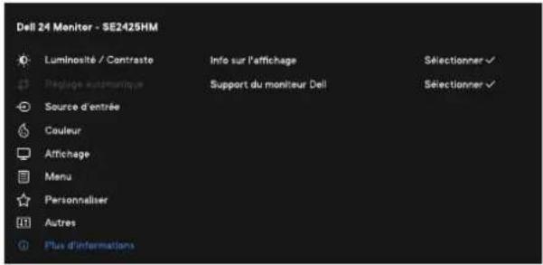 DELL SE2425HM - Accès au menu OSD - 20