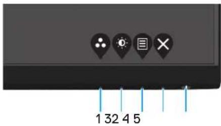 DELL SE2425HM - Utilisez le bouton de commande du panneau avant pour verrouiller les boutons - 1