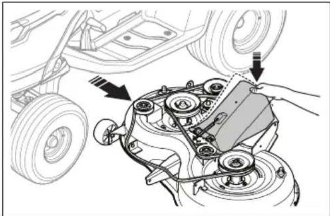 HUSQVARNA TC 215T - So entfernen und montieren Sie das Mähdeck - 10