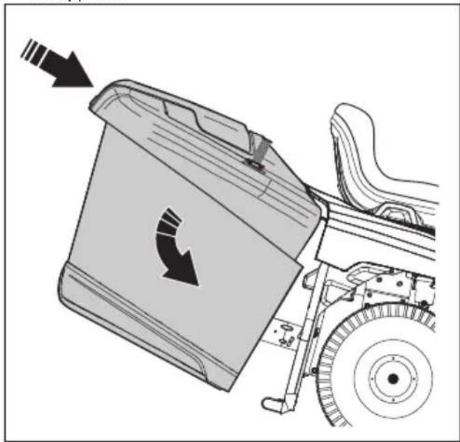 HUSQVARNA TC 215T - Pour installer et déposer le collecteur d'herbe - 1