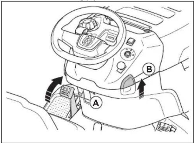 HUSQVARNA TC 215T - So betätigen und lösen Sie die Feststellbremse - 1
