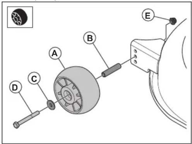 HUSQVARNA TC 215T - De antiscalpeerwielen monteren - 1