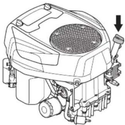 HUSQVARNA TC 215T - Het motoroliepeil controleren - 1