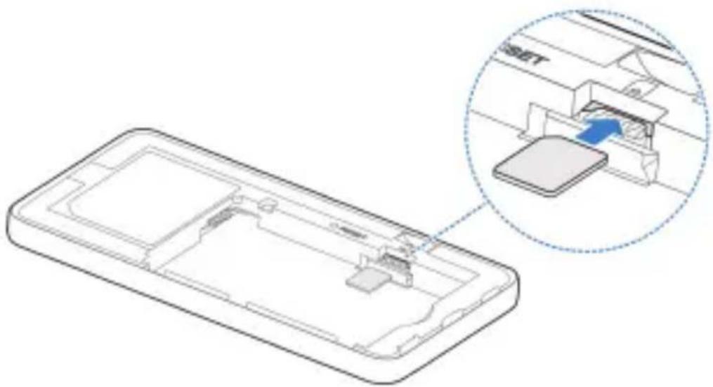 ZTE U30 Air - Einlegen der Nano-SIM-Karte und des Akkus - 2