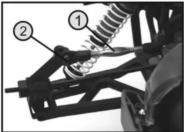 Reely New1 - a) Einstellung des Radsturzes - 2