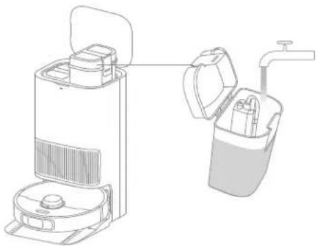 DREAME L40S Pro Ultra - Añada agua al depósito de agua limpia - 1