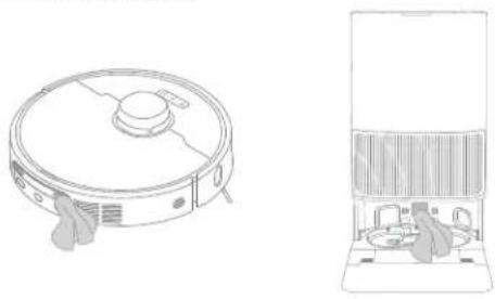 DREAME L40S Pro Ultra - Contacts de charge et zone d'émission du signal - 1