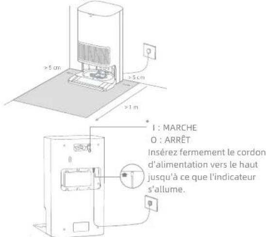 DREAME L40S Pro Ultra - Placer la station de base et la brancher sur une prise électrique - 1