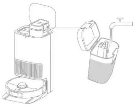 DREAME L40S Pro Ultra - Add Water to the Clean Water Tank - 1