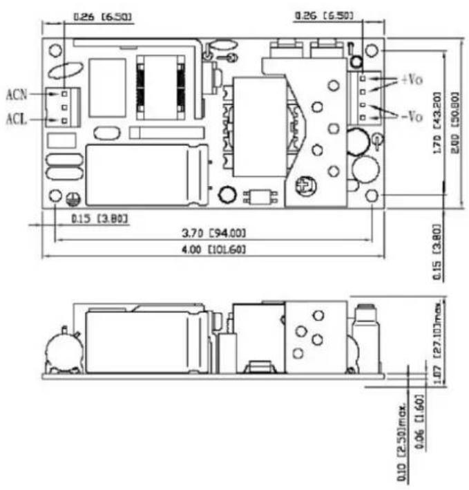 TDK-Lambda ZPSA60-28 - Mechanical Outline Drawings: - 1