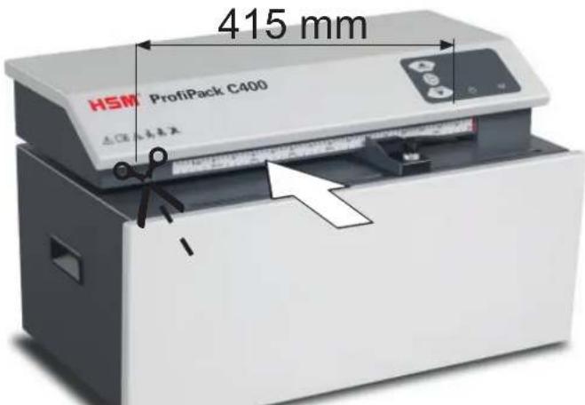HSM ProfiPack C400 - Doprowadzanie kartonów - 1
