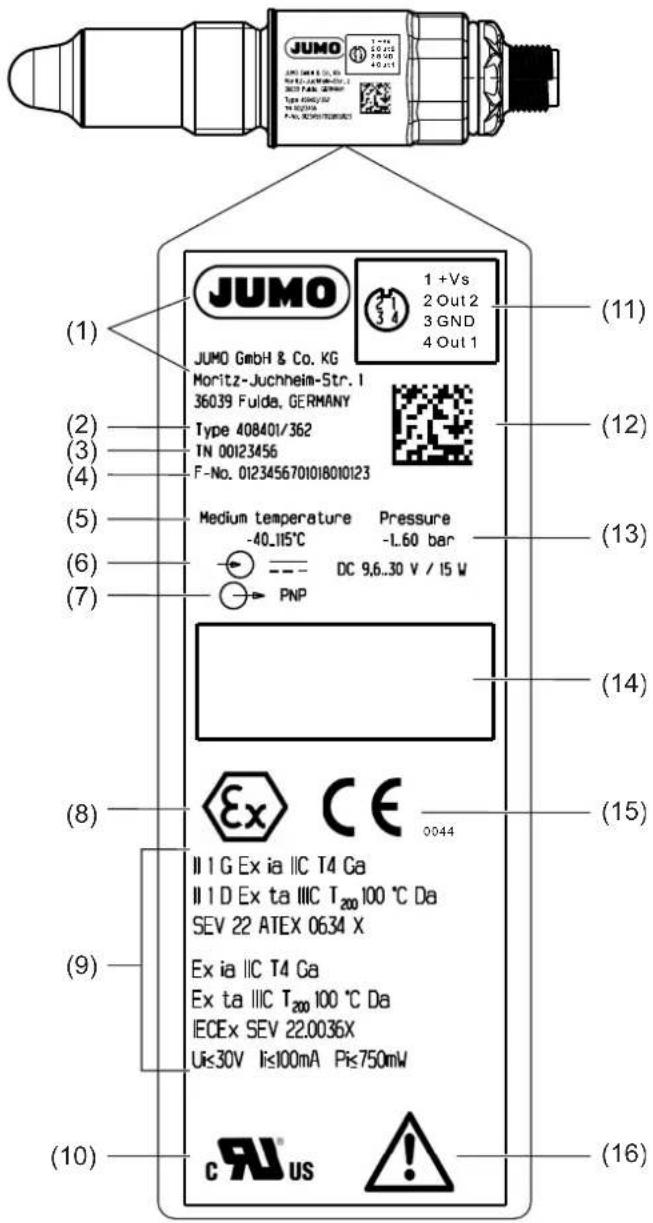 Jumo 408401 - Placa de modelo - 1