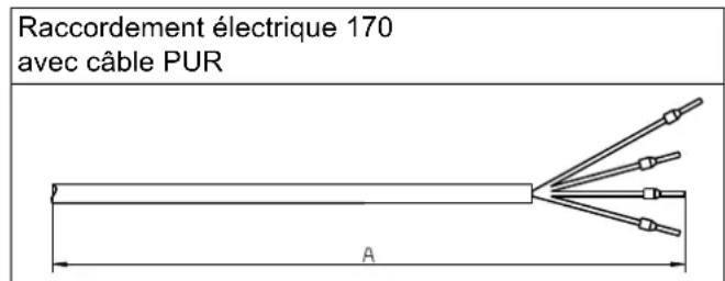 Raccordement électrique 170 avec câble PUR A