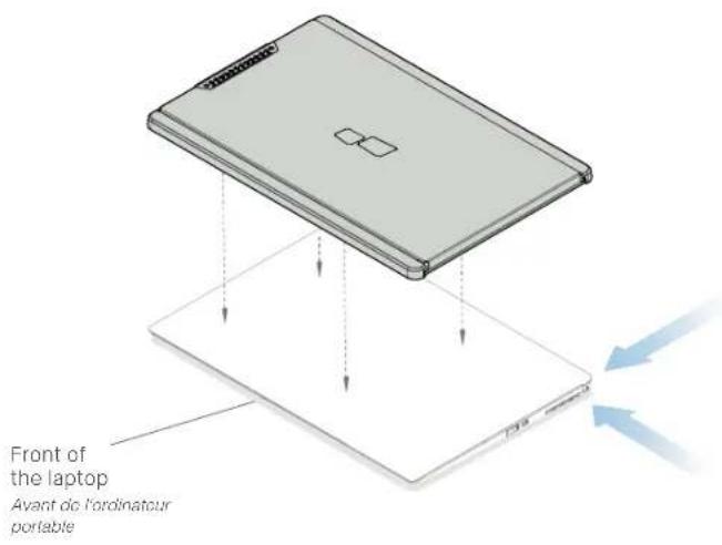 Front of the laptop Avant de l'ordinateur portable