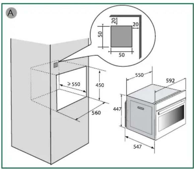 BRANDT BKC7154 - SCELTA DELLA COLLOCAZIONE E INCASSO - 1