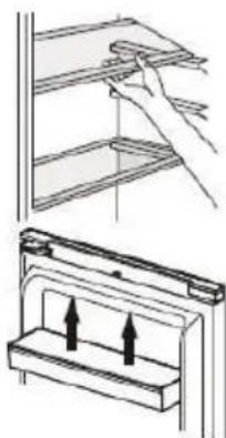 BRANDT BIL1770EB - Positioning the small door trays - 1