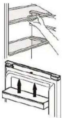 BRANDT BIL1770EB - Positionnement des balconnets de porte - 1