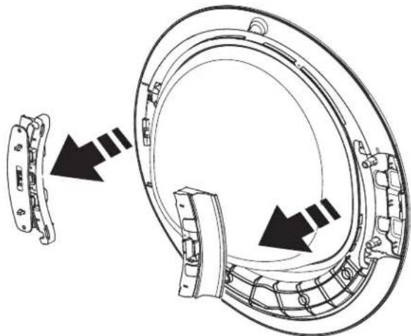 GE GFD35 - ③ REMOVE, ROTATE AND REPLACE THE HANDLE AND HINGE INTO THE OPPOSITE SIDES - 1