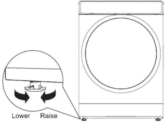 GE GFD35 - ① LEVEL THE DRYER - 1