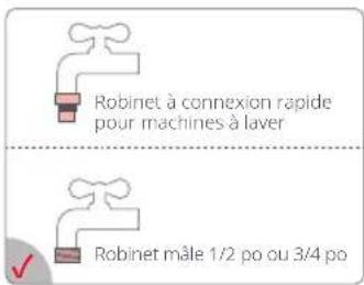 ROBOROCK Zeo Mini - ③ Raccordement du tuyau d'arrivée d'eau - 1