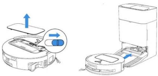 ECOVACS DEEBOT T80 OMNI - Slå PÅ och ladda roboten - 1
