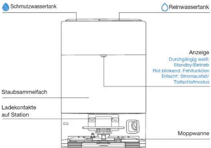 ECOVACS DEEBOT T80 OMNI - Vorderansicht der OMNI-Station - 1
