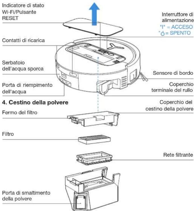 ECOVACS DEEBOT T80 OMNI - Pulsante RESET - 1