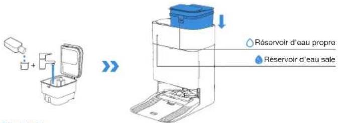 ECOVACS DEEBOT T80 OMNI - Solution de remplissage et de nettoyage du réservoir d'eau propre (vendue séparément) - 1