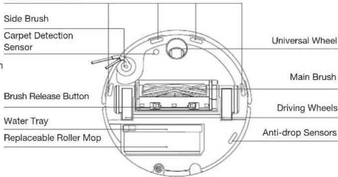 ECOVACS DEEBOT T80 OMNI - Robot Bottom View - 1