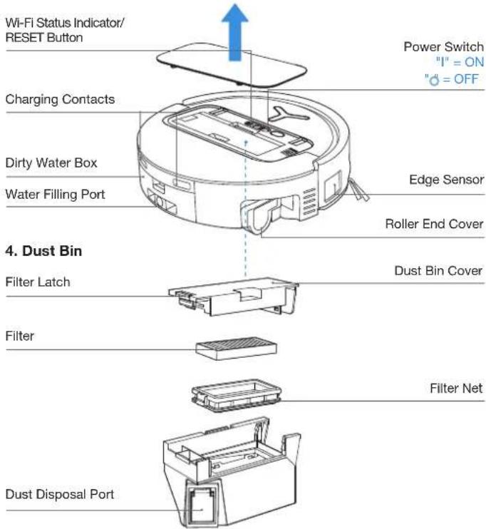 ECOVACS DEEBOT T80 OMNI - Internal View (Under the Cover) - 1
