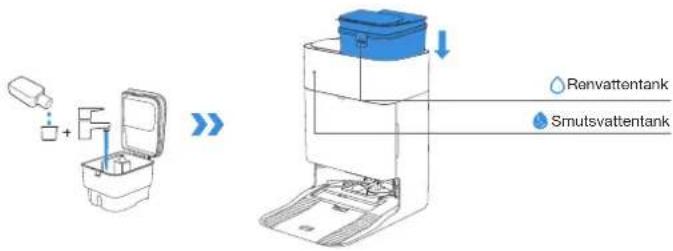 ECOVACS DEEBOT T80 OMNI - Påfyllnings- och rengöringslösning för renvattentank (säljs separat) - 1