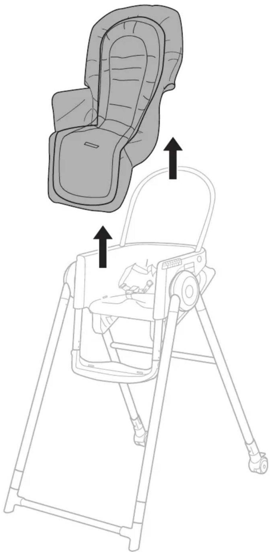 Ingenuity Proper Positioner - Folding the High Chair • Cómo plegar la trona Pliage de la chaise haute • Zusammenklappen des Hochstuhls Składanie krzesełka do karmienia • Istruzioni per ripiegare il seggiolone • De kinderstoel inklappen - 15
