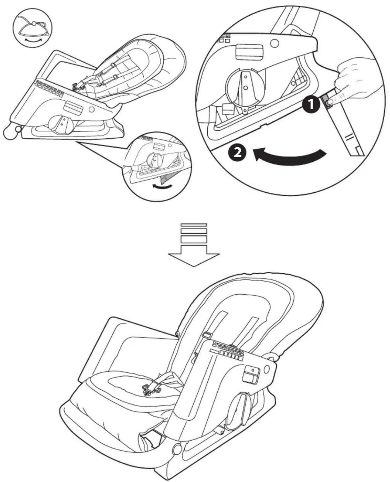 Ingenuity Proper Positioner - Remove The Seat • Extraer el asiento • Enlever le siège Den Sitz abnehmen • Zdejmij siedzenie • Rimuovere il sedile Verwijder het zitje - 11