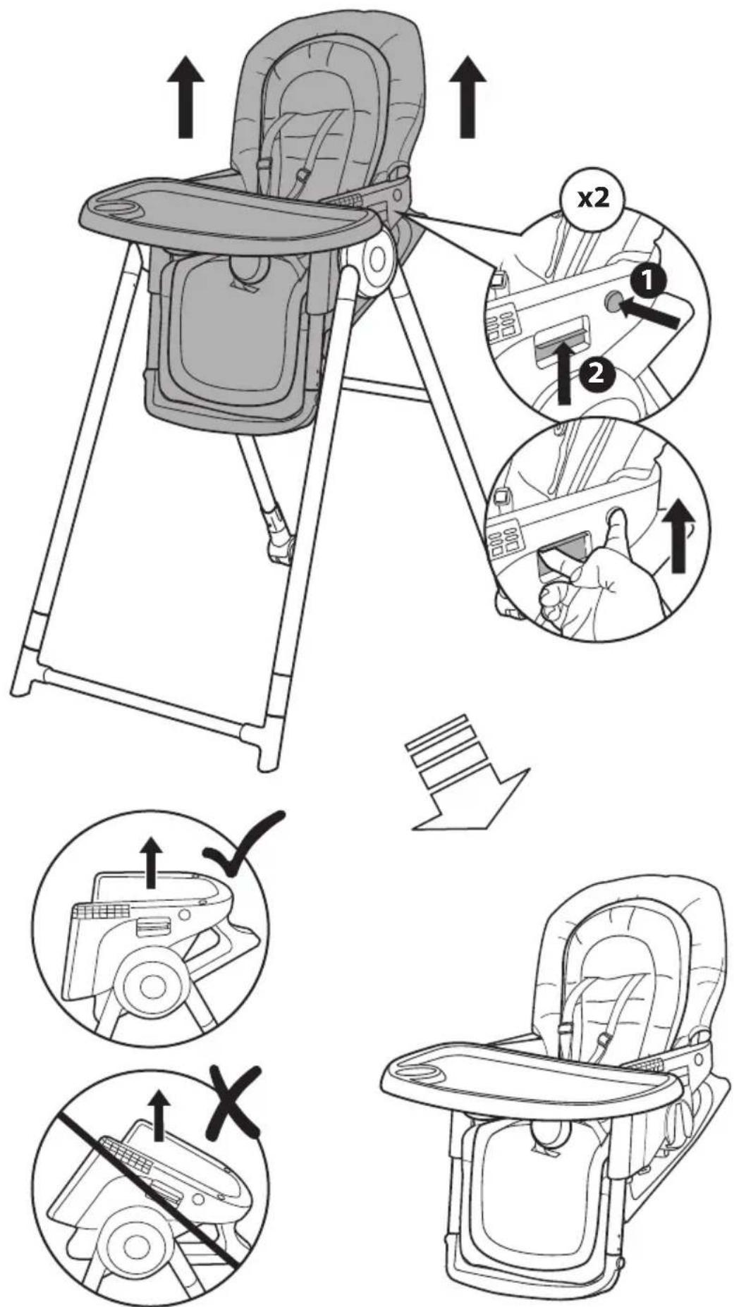 Ingenuity Proper Positioner - Remove The Seat • Extraer el asiento • Enlever le siège Den Sitz abnehmen • Zdejmij siedzenie • Rimuovere il sedile Verwijder het zitje - 1