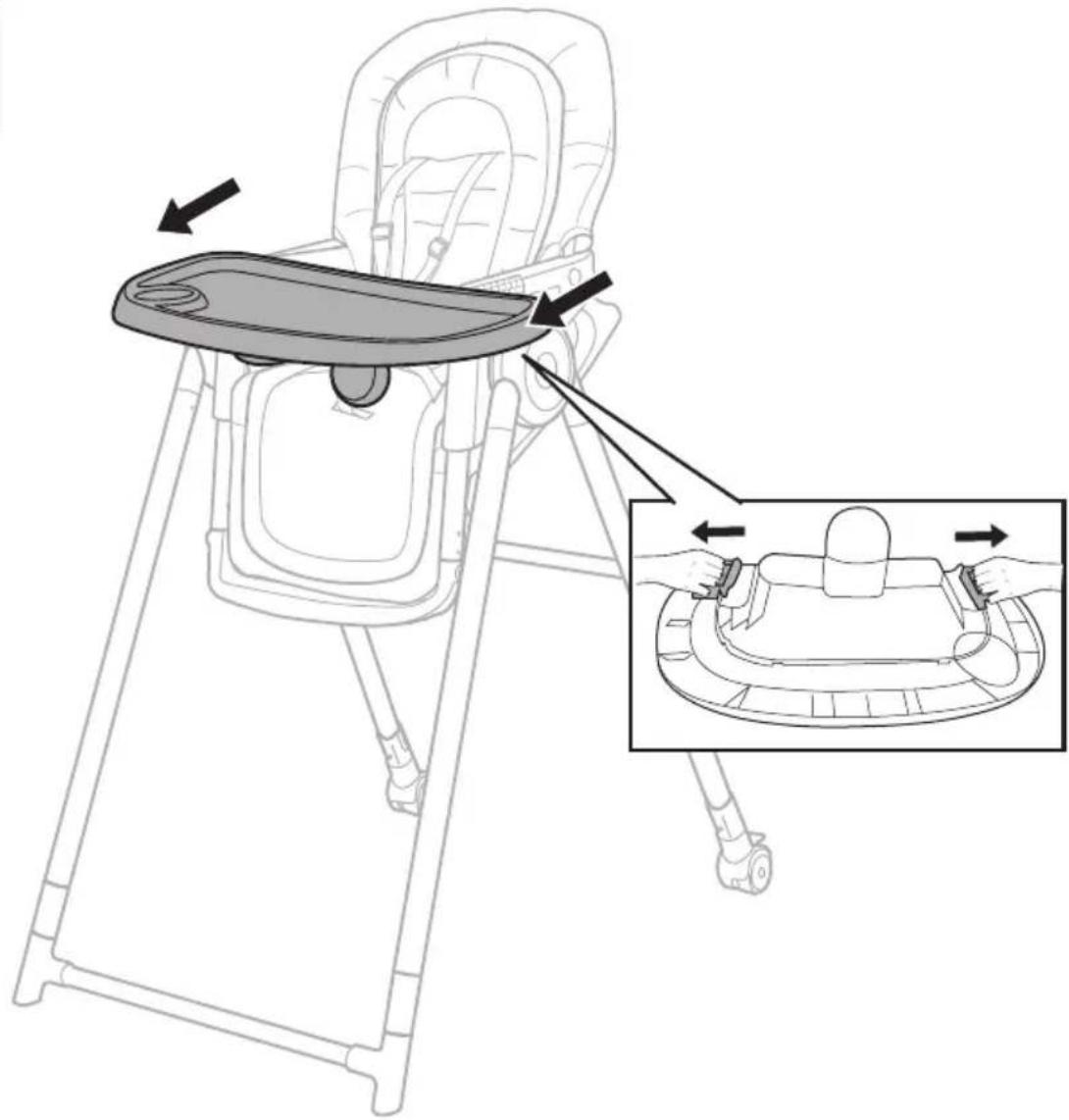 Ingenuity Proper Positioner - Folding the High Chair • Cómo plegar la trona Pliage de la chaise haute • Zusammenklappen des Hochstuhls Składanie krzesełka do karmienia • Istruzioni per ripiegare il seggiolone • De kinderstoel inklappen - 1