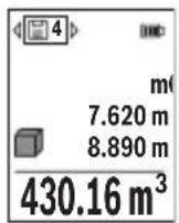BOSCH GLM 50-27 GC Professional - Відображення збережених значень - 1
