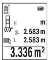 BOSCH GLM 50-27 GC Professional - Pomiar powierzchni ścian (zob. rys. H) - 1